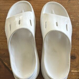 Hoka white slides size 9 women's .